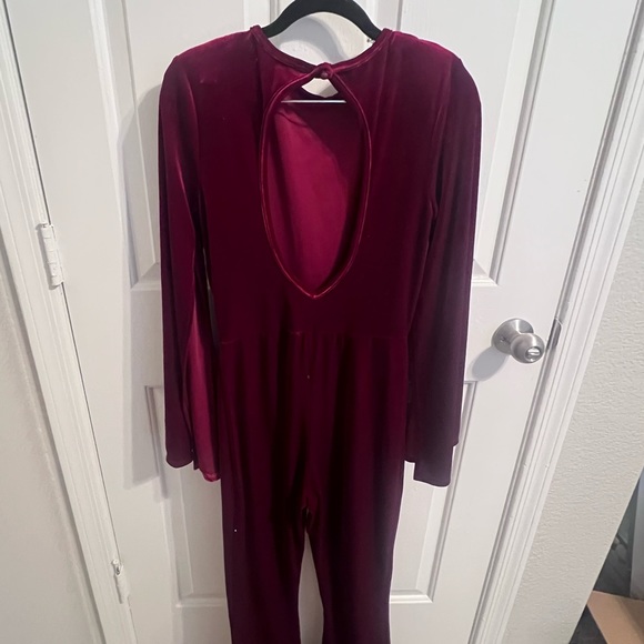 Day & Night Maroon Velvet Jumpsuit from Revolve - Picture 11 of 13